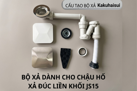 Cấu tạo bộ xả cho chậu hố đúc liền khối